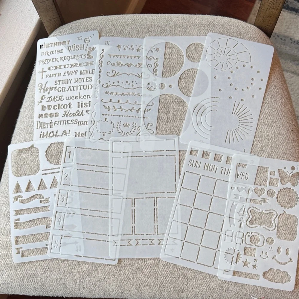 Starter Notebook and Planner Set with Stickers and Stencils